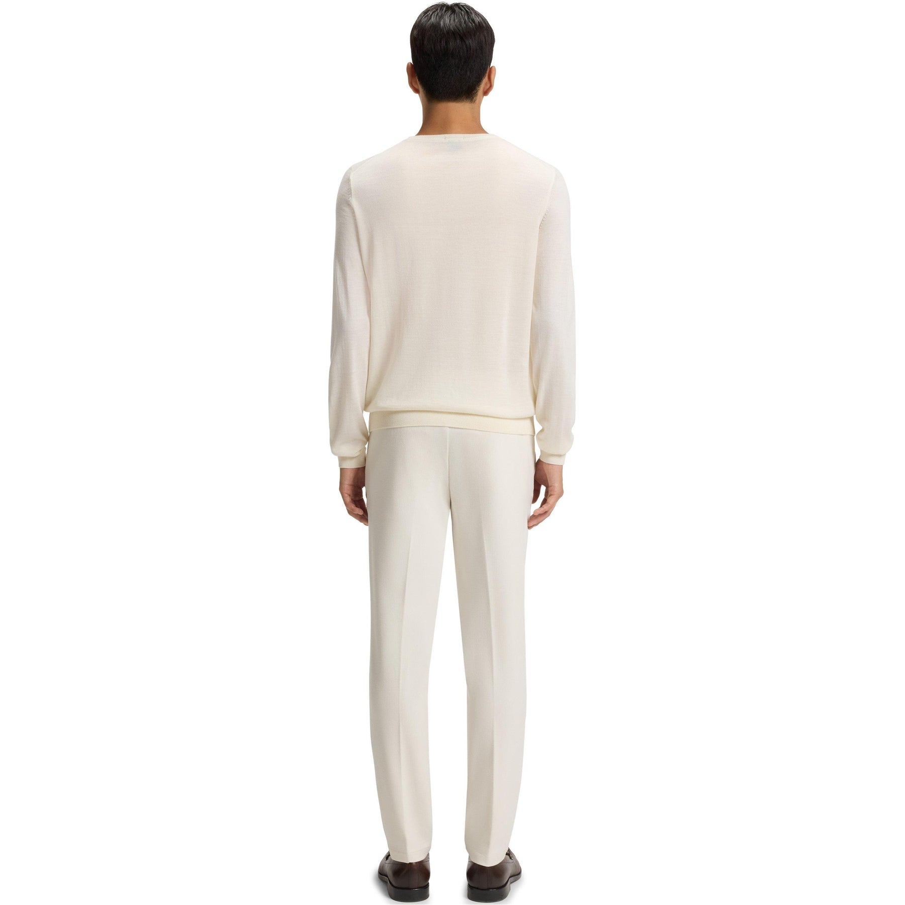 Men's Leno Knit Jumper, Soft Virgin Wool