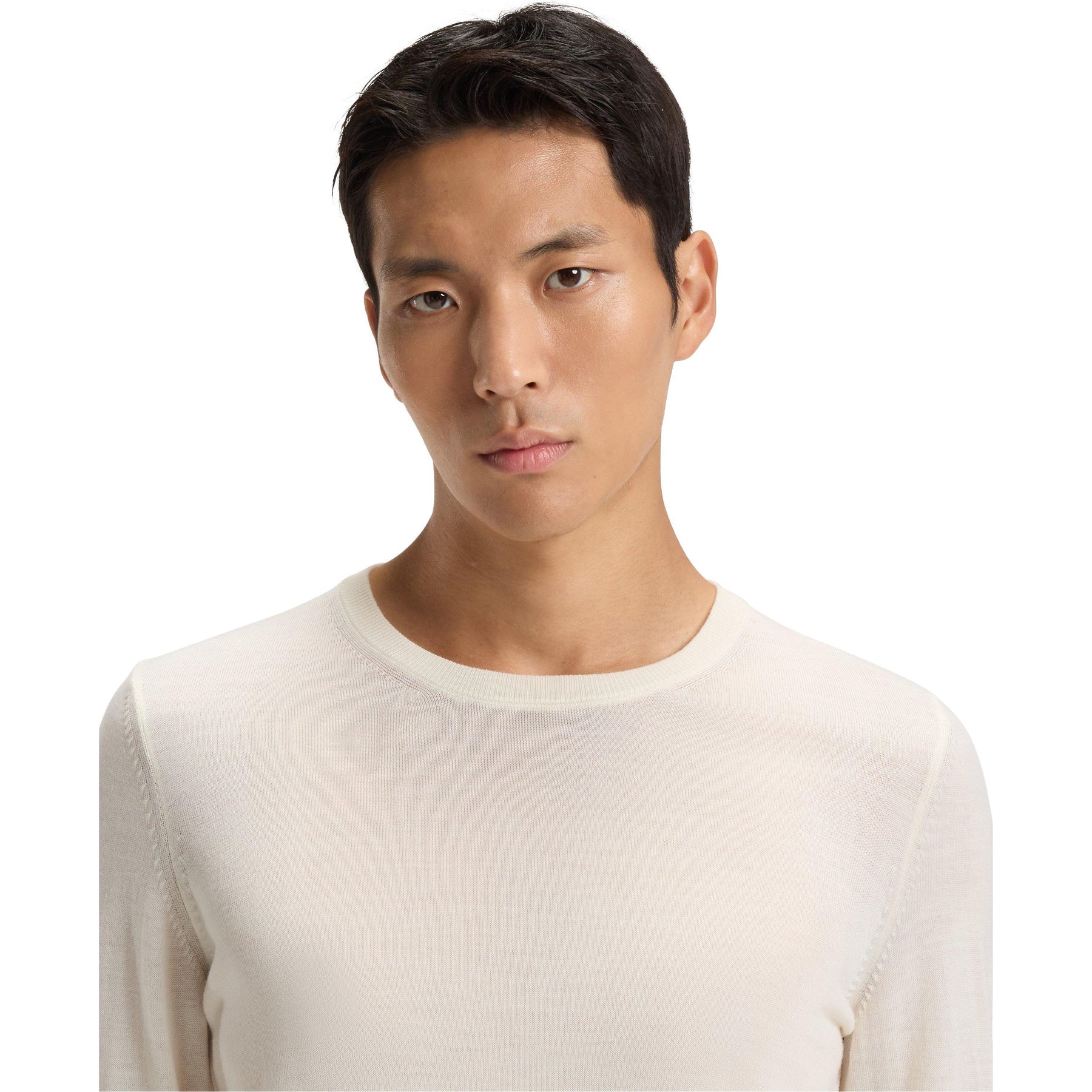 Men's Leno Knit Jumper, Soft Virgin Wool