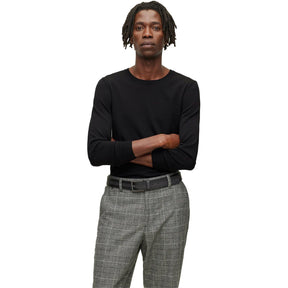 Men's Leno Knit Jumper, Soft Virgin Wool