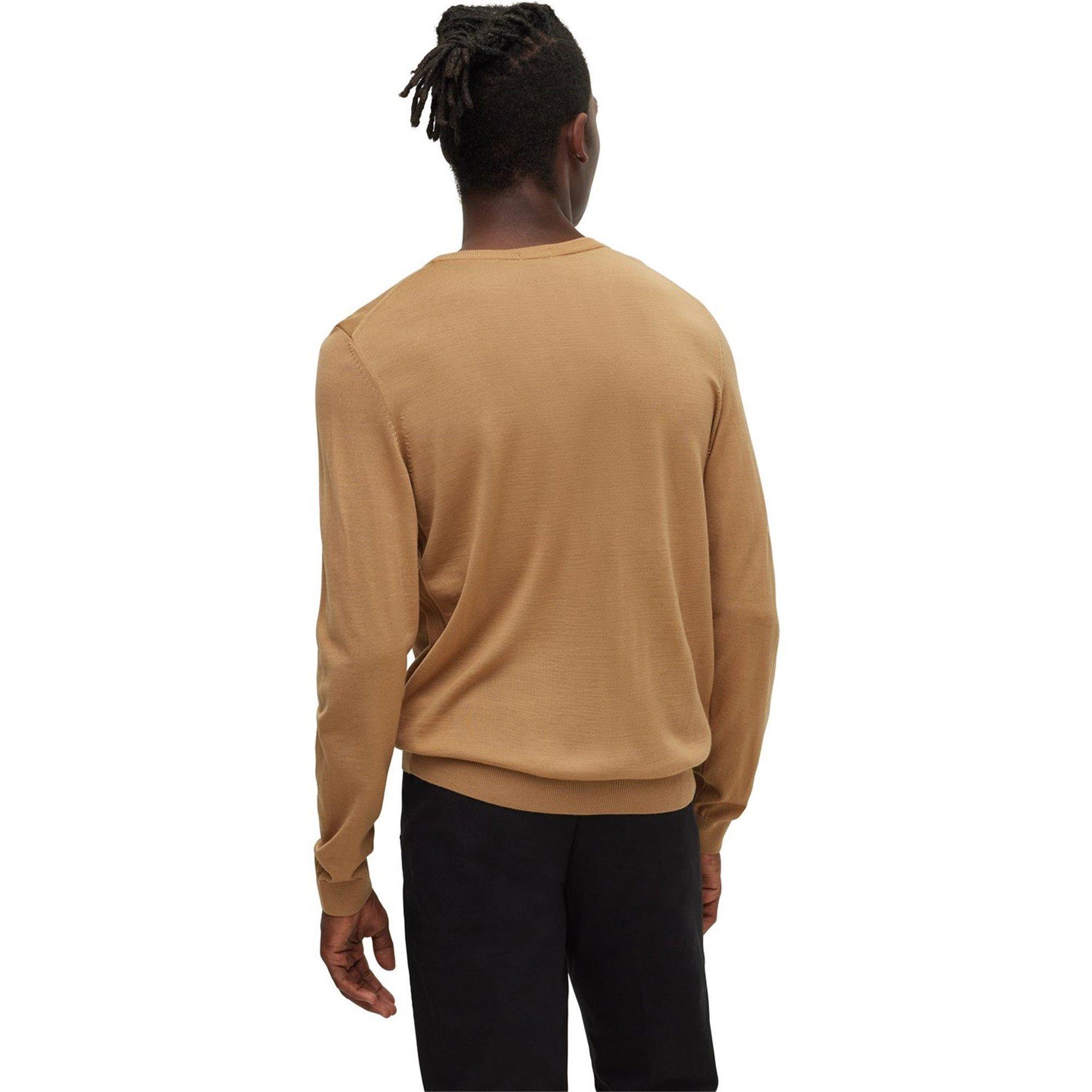Men's Leno Knit Jumper, Soft Virgin Wool