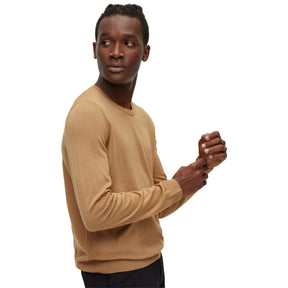 Men's Leno Knit Jumper, Soft Virgin Wool