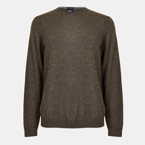 Men's Leno Knit Jumper, Soft Virgin Wool