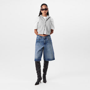 Women's Denim Bermuda Shorts, Classic Boyfriend Fit