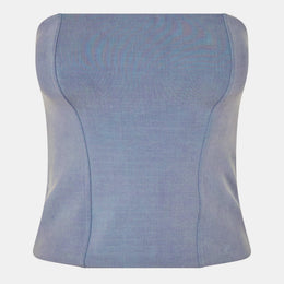 Swirl Jacquard Strapless Bandeau Top