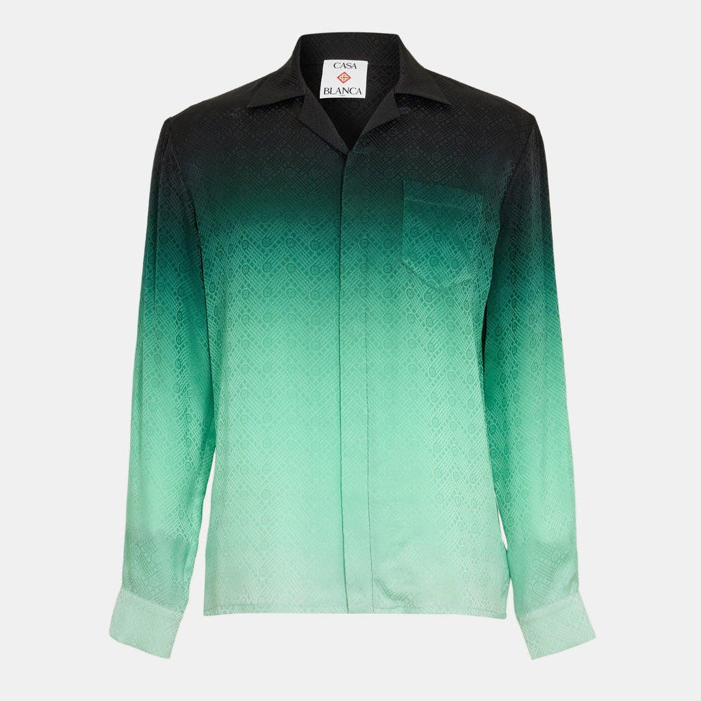 Men's Casa Mono Long-Sleeve Bowling Shirt