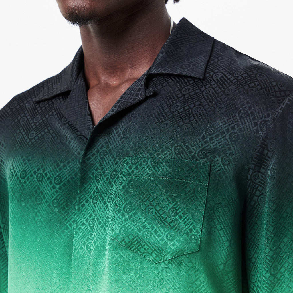 Men's Casa Mono Long-Sleeve Bowling Shirt