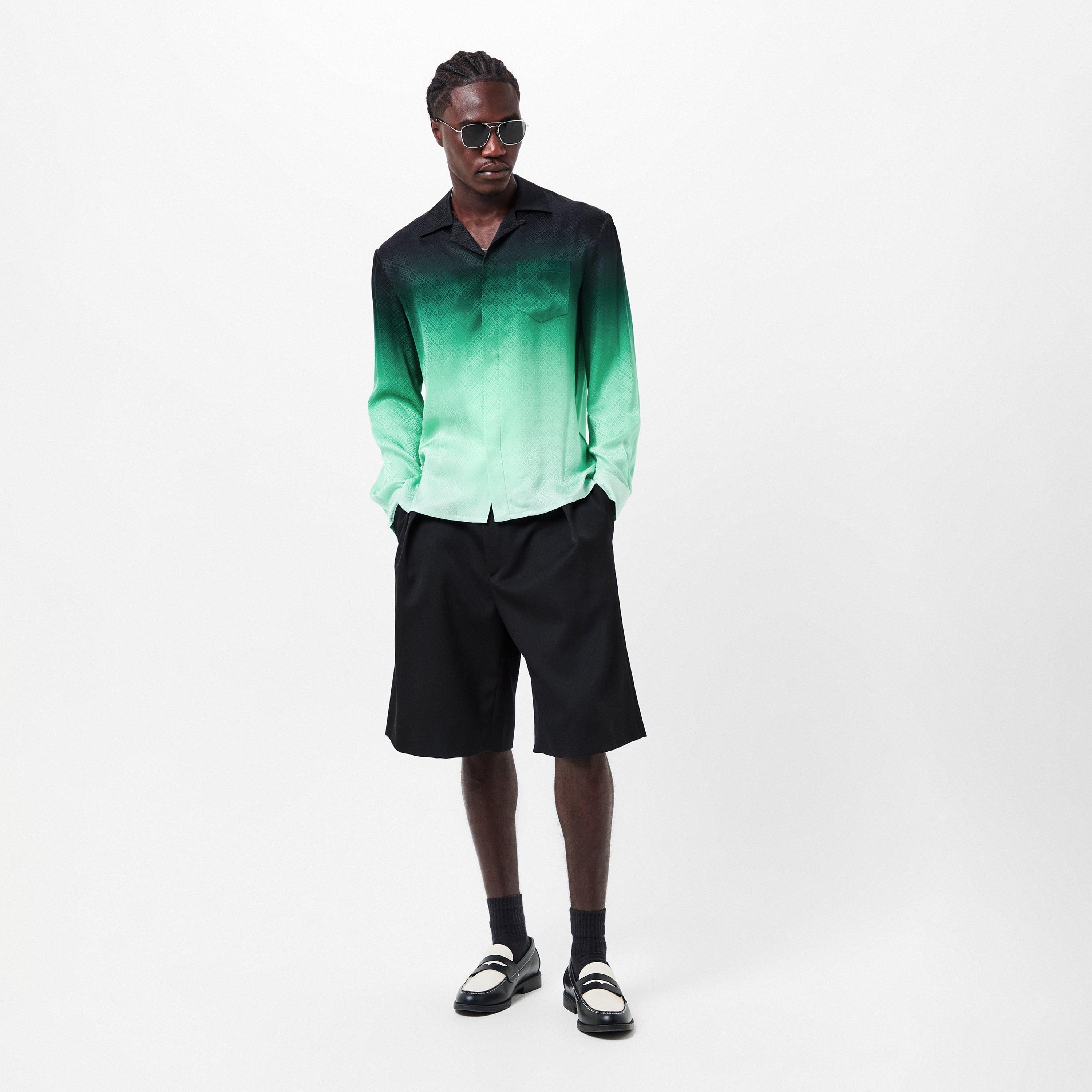 Men's Casa Mono Long-Sleeve Bowling Shirt