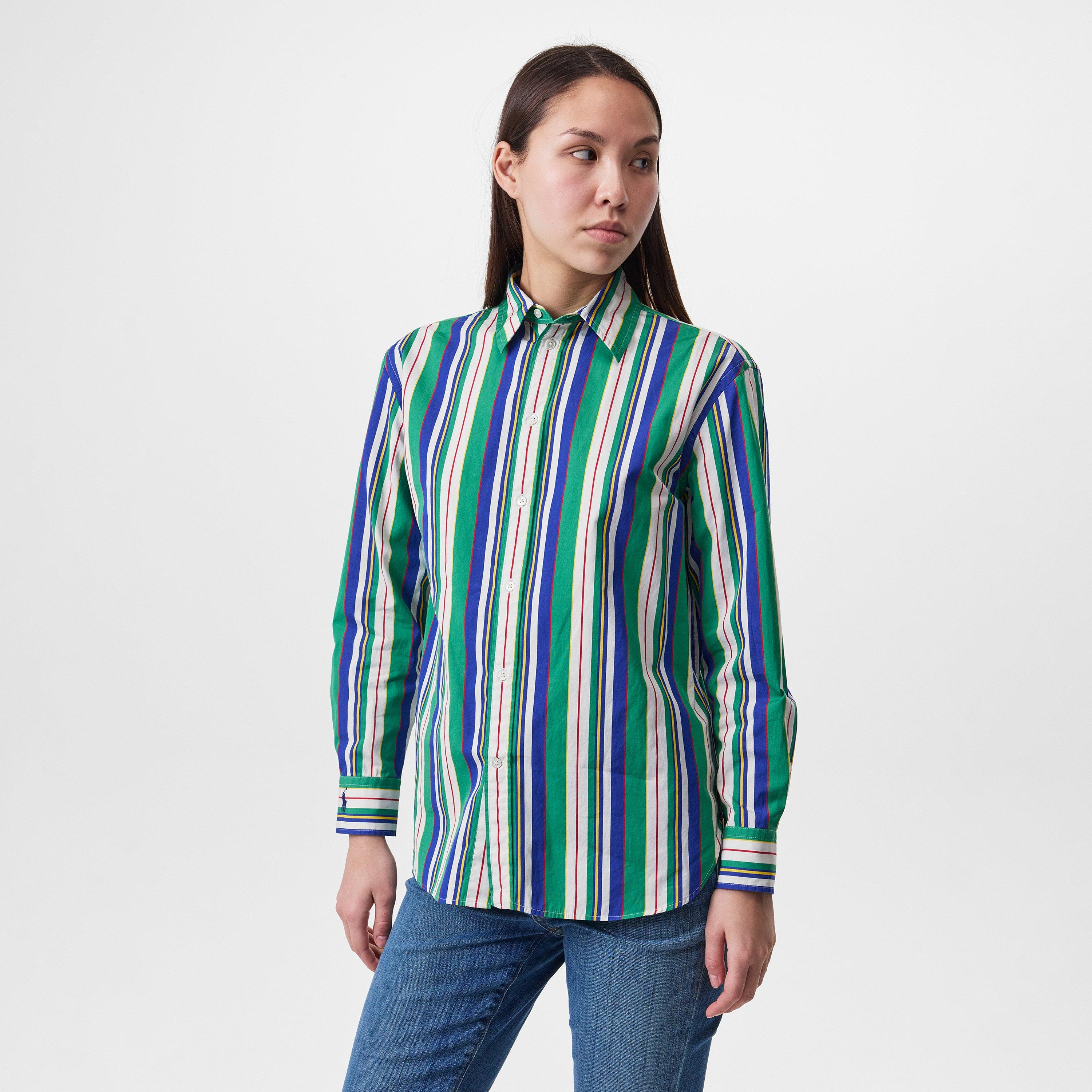 Women's Stripe Long-Sleeve Patterned Shirt