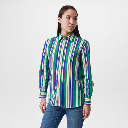 Women's Stripe Long-Sleeve Patterned Shirt