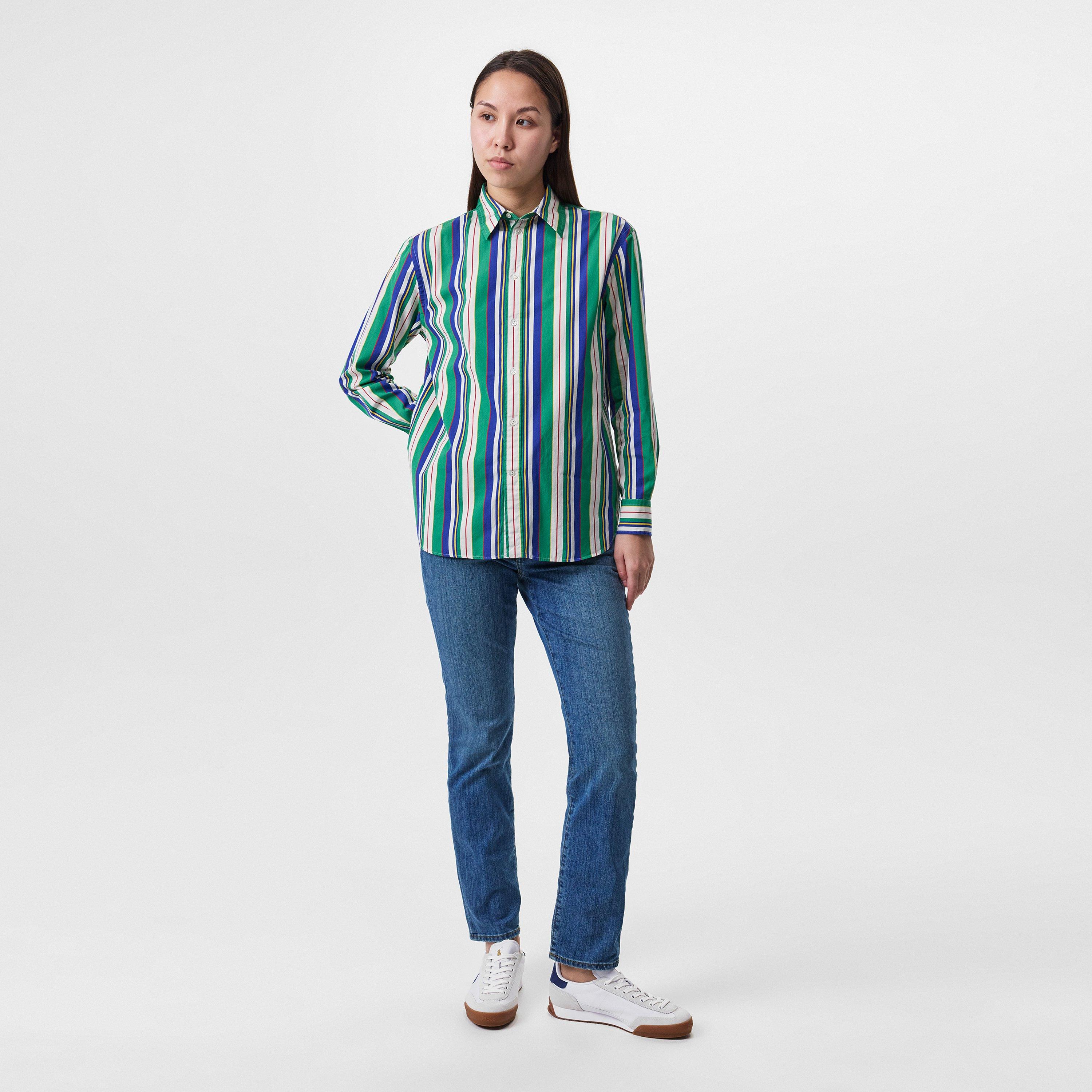 Women's Stripe Long-Sleeve Patterned Shirt