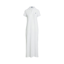 Stretch Cotton Sleeveless Polo Dress