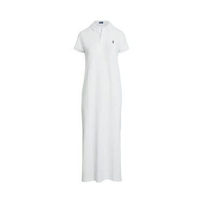 Stretch Cotton Sleeveless Polo Dress