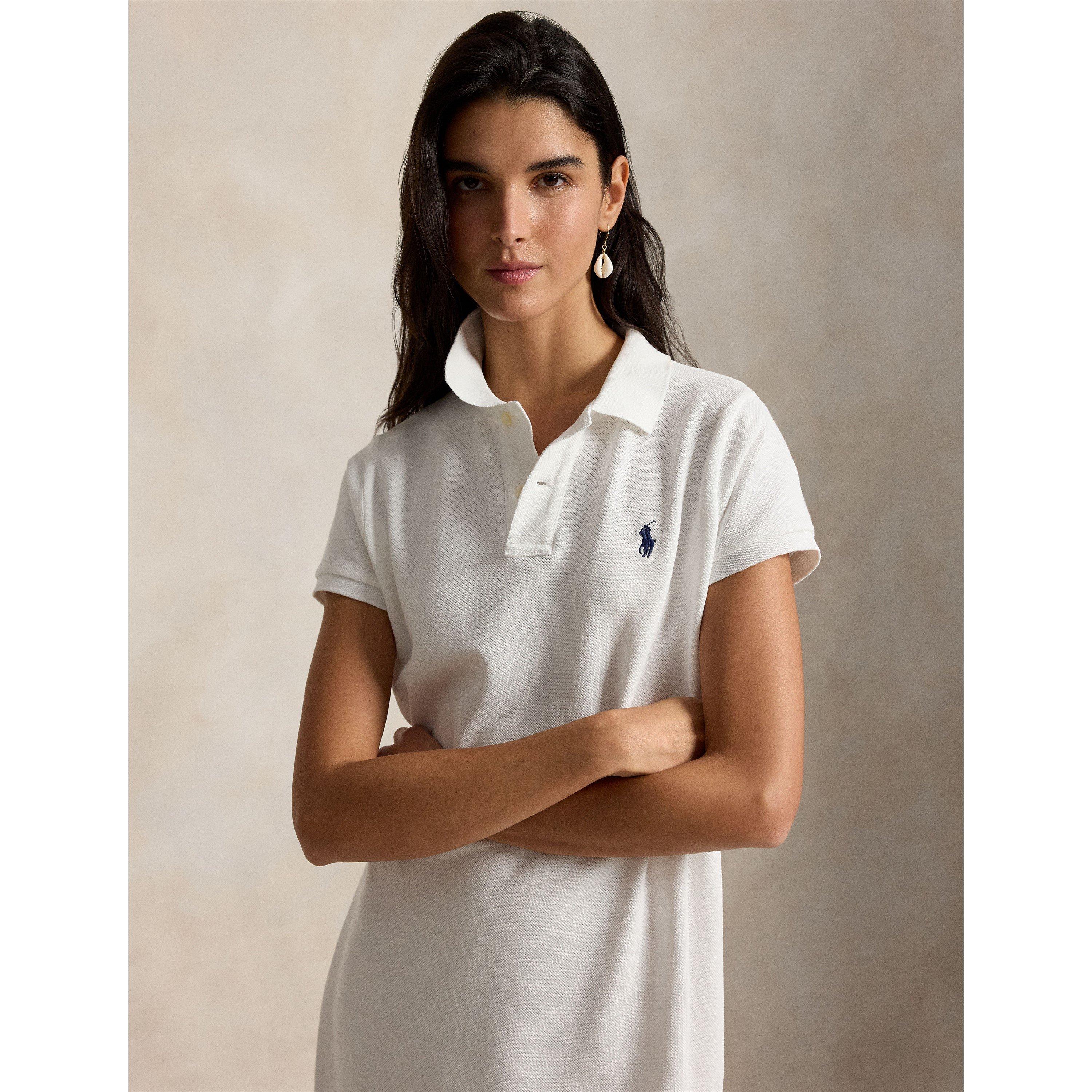 Stretch Cotton Sleeveless Polo Dress
