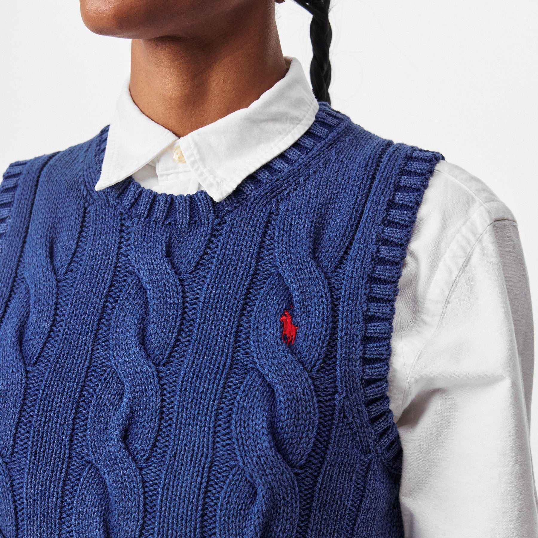 Knitted Cable Knit Vest