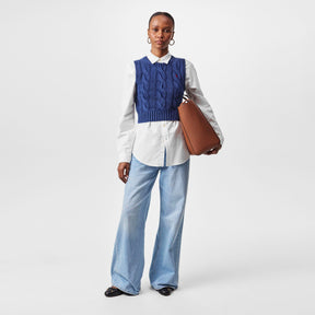 Knitted Cable Knit Vest