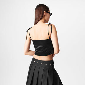 Women's Satin Twist T-Design Top