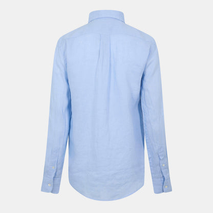 Women's Linen Long-Sleeve Plain Shirt