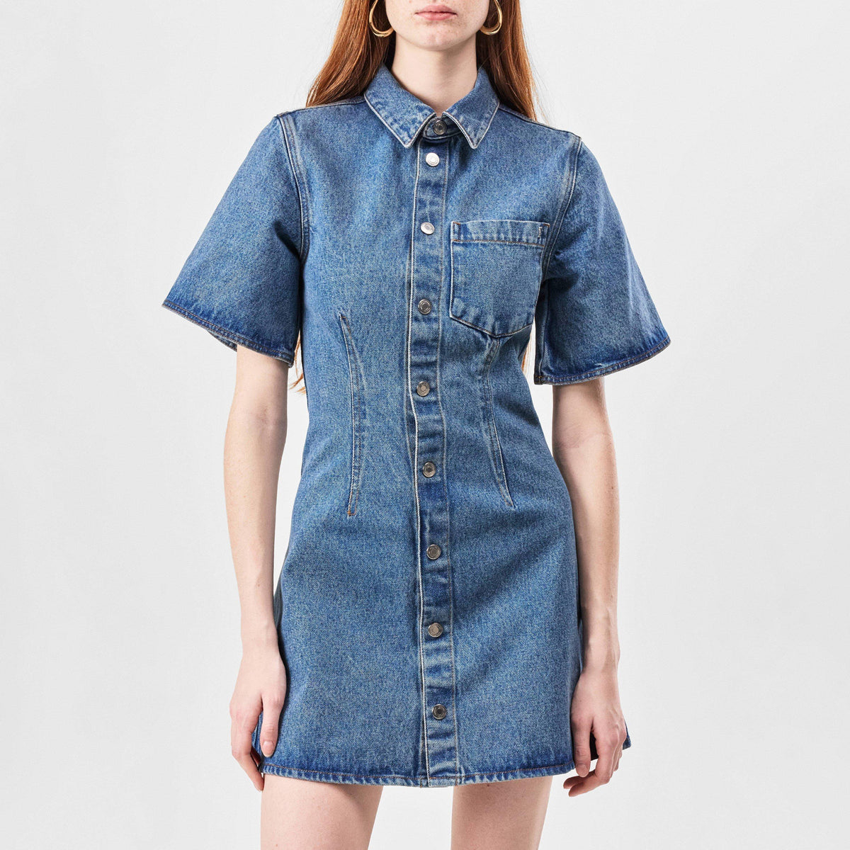 Denim Button Up Dress
