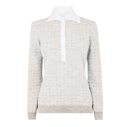 Stretch-Wool Blend Polo Shirt