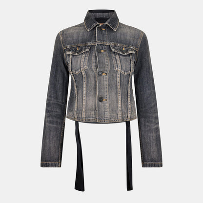 Bal Lace-Up Structured Denim Jacket