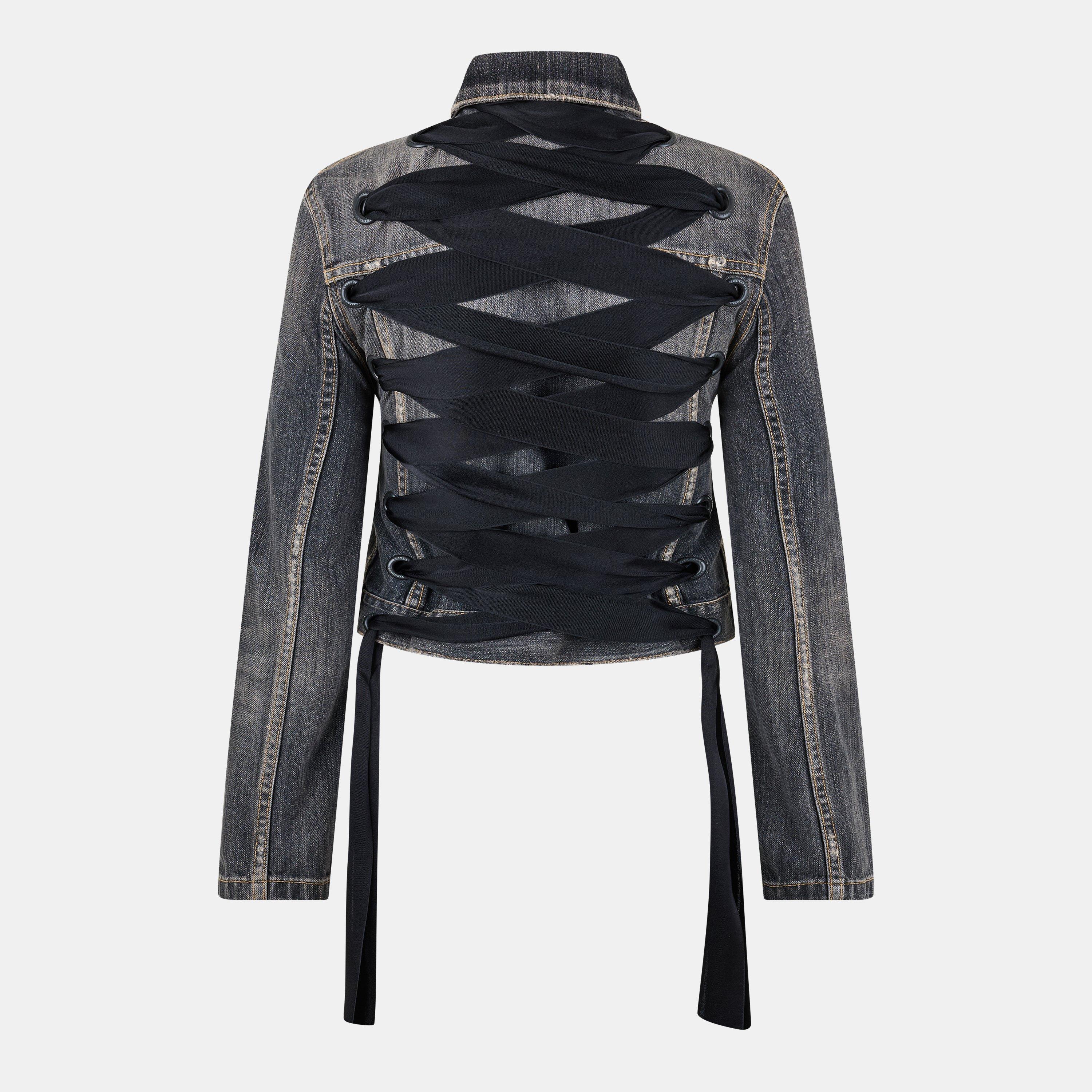 Bal Lace-Up Structured Denim Jacket