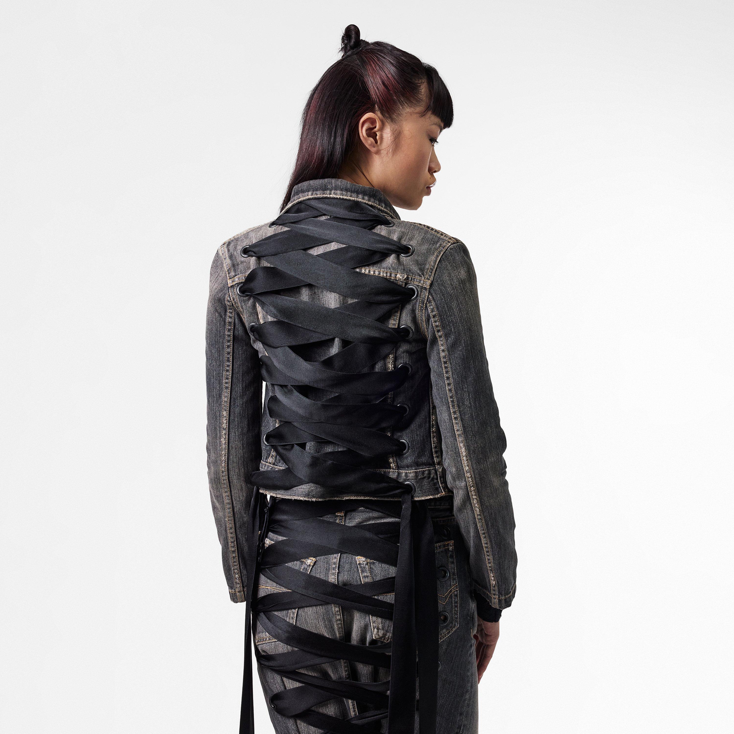 Bal Lace-Up Structured Denim Jacket