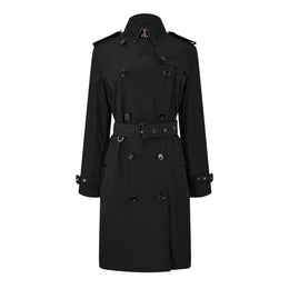 Kensington Check Mid-Length Hooded Long Sleeve Trench Coat