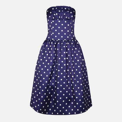 Polka Corset Midi Dress