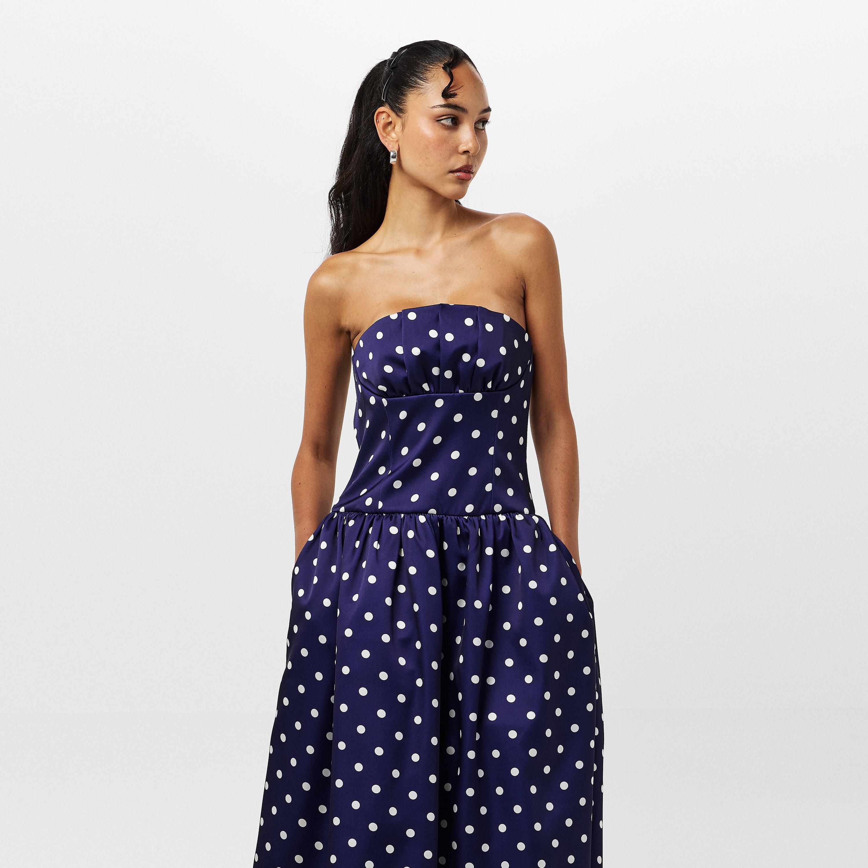 Polka Corset Midi Dress