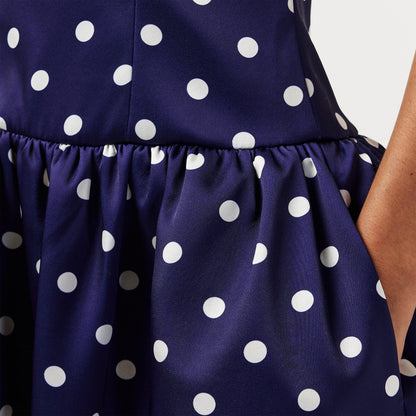 Polka Corset Midi Dress