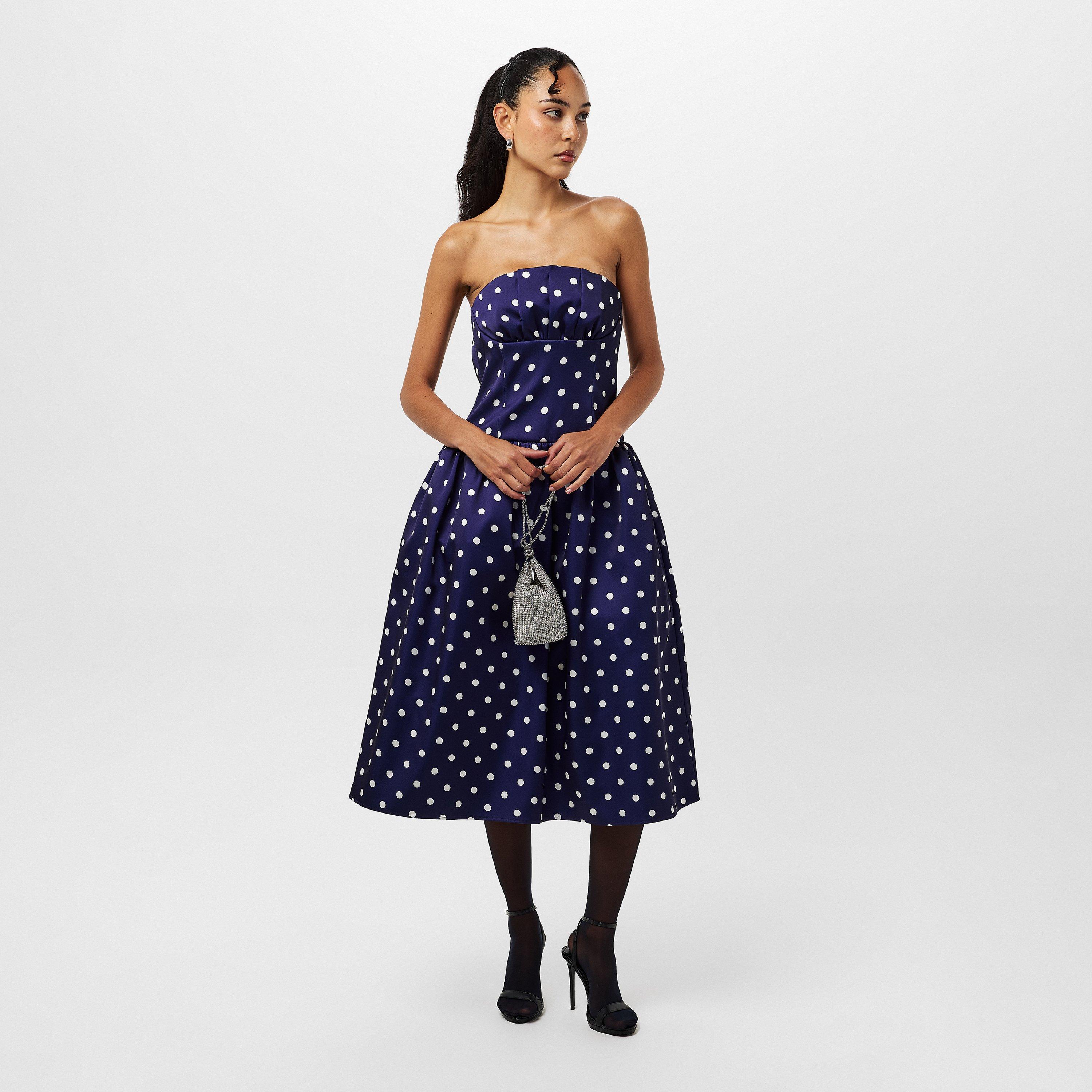 Polka Corset Midi Dress