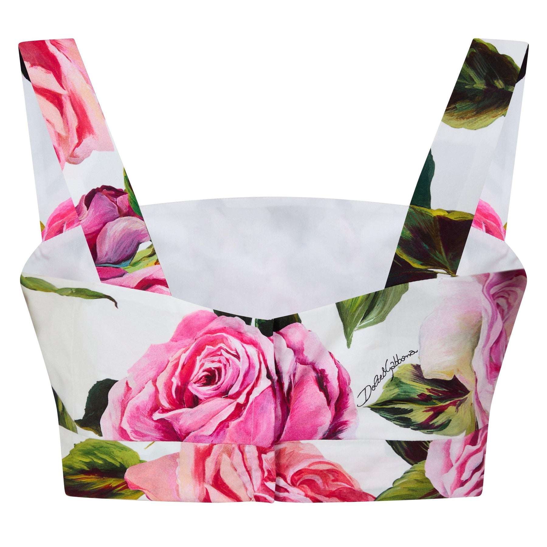 Rose Print Cotton Bralette Top