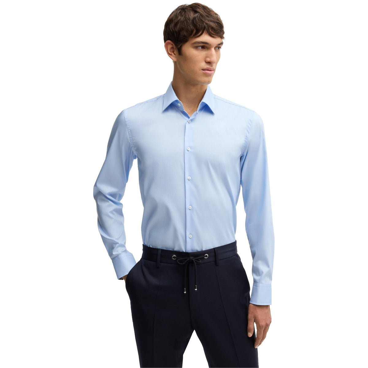 H-Hank-Kent-C3-214 10245425 07 Plain Shirt Mens