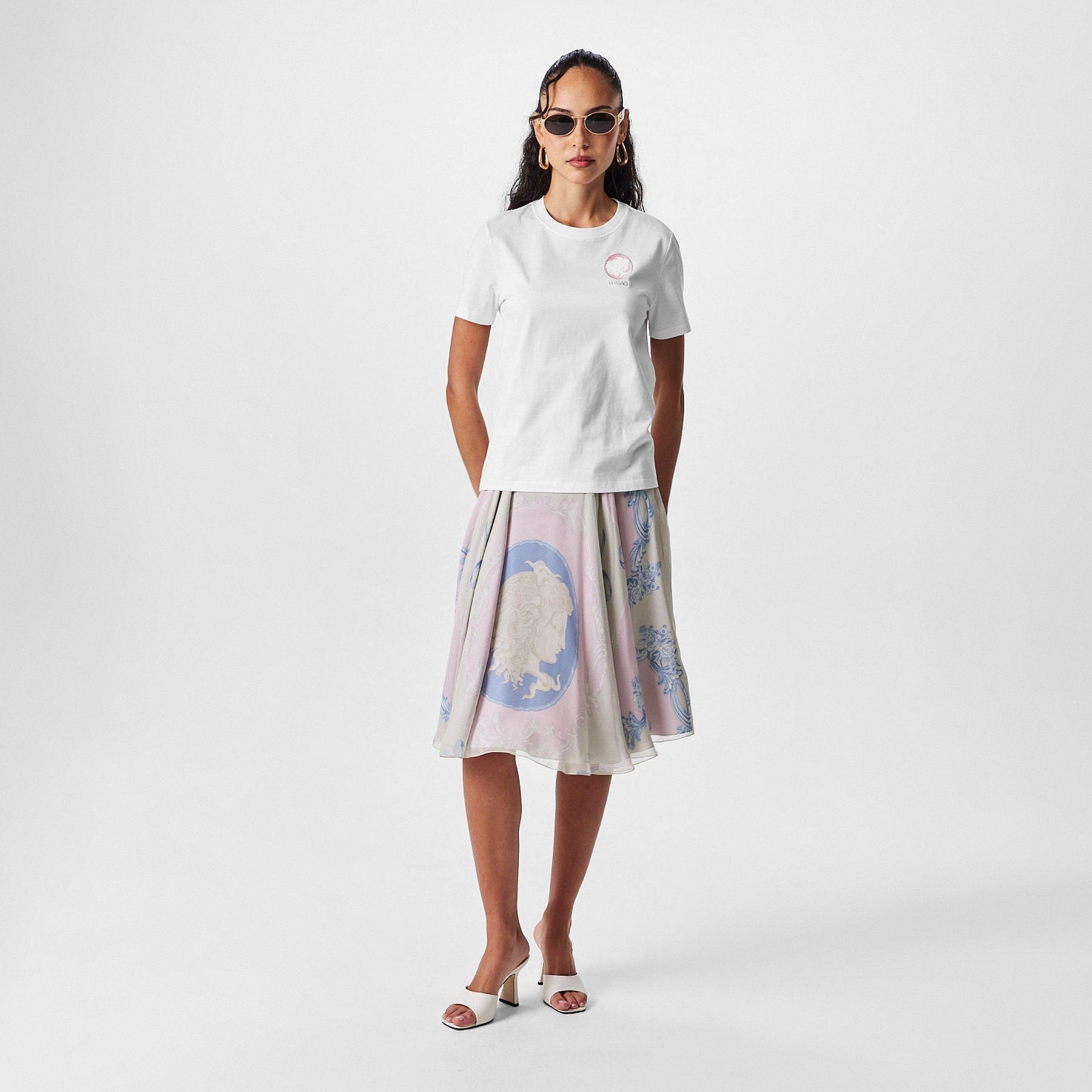 Versace Silk Skirt Ld52