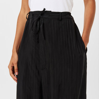 High-Rise Straight-Leg Front Pleat Tailored Trousers