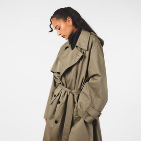 Bal Draped Nck Trnch Ld53