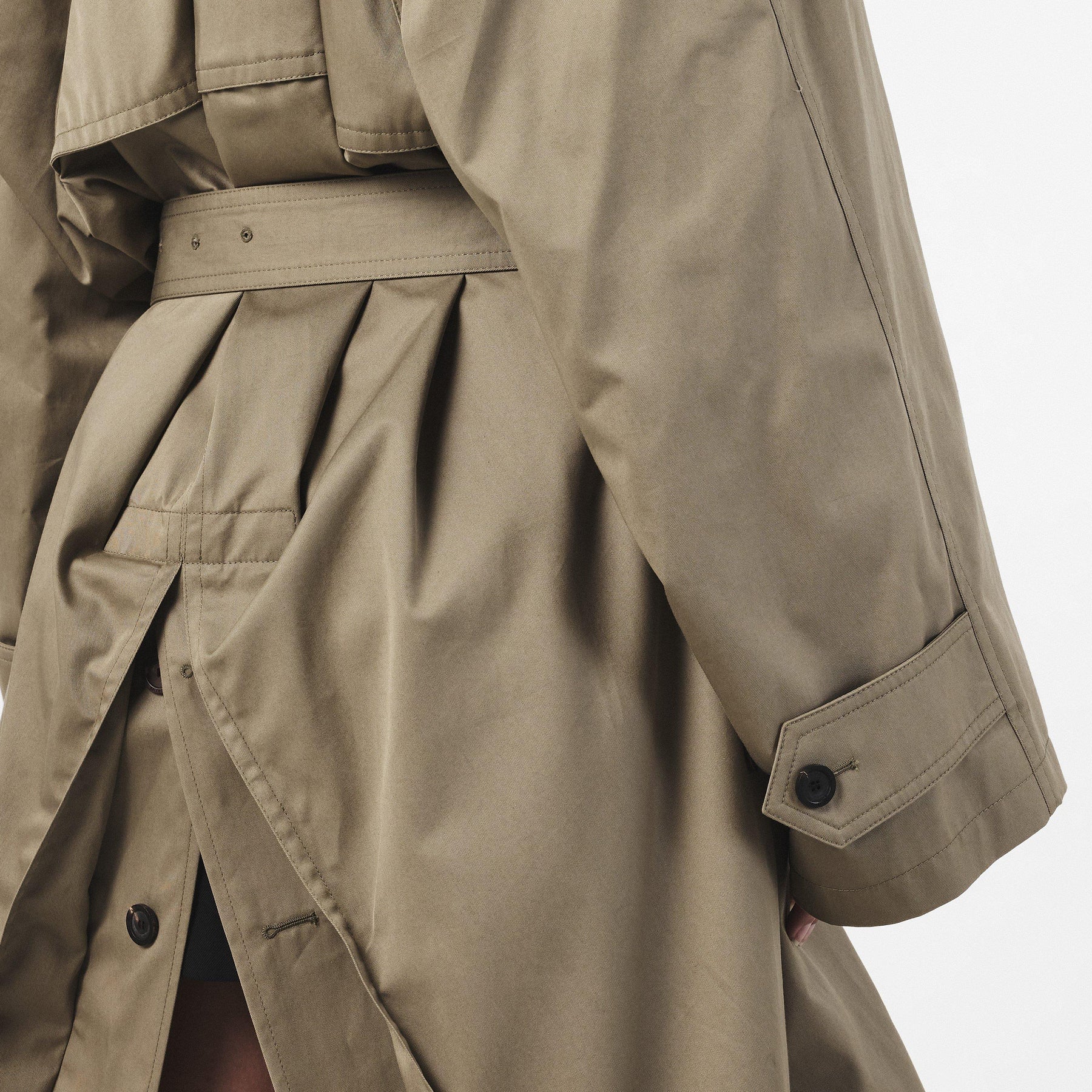 Bal Draped Nck Trnch Ld53