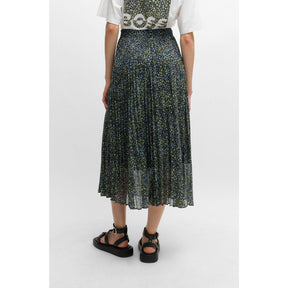 Printed Plisse Skirt