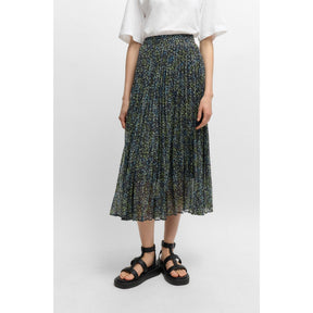 Printed Plisse Skirt