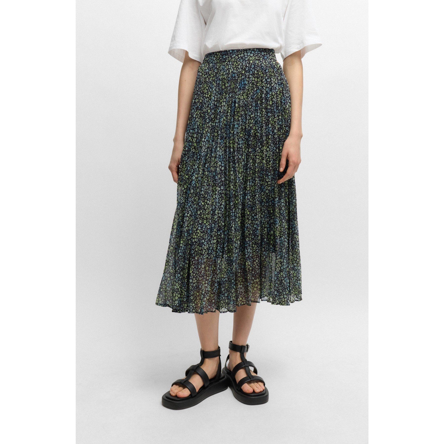 Women's Printed Plisse Skirt