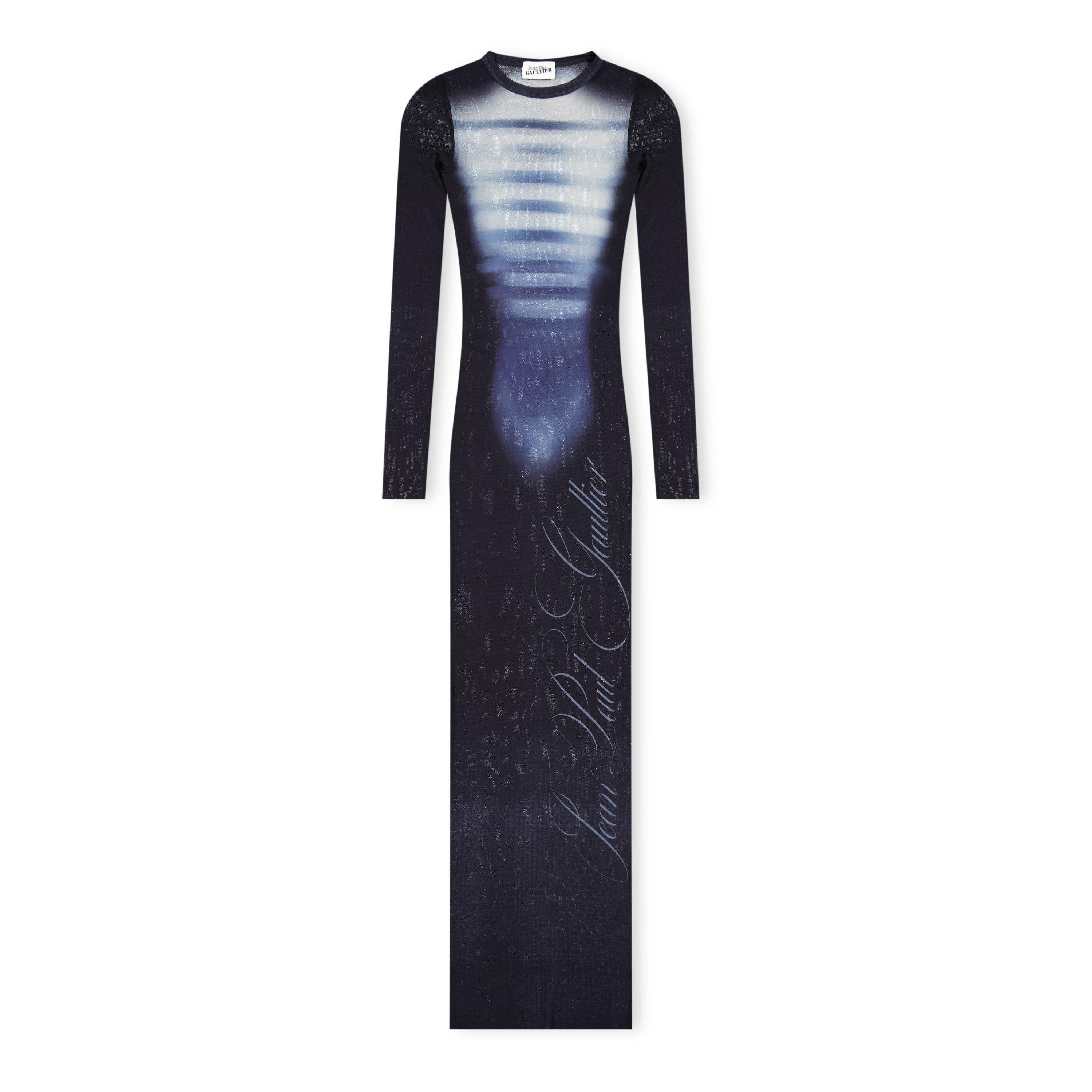Long Sleeve Mesh Maxi Dress