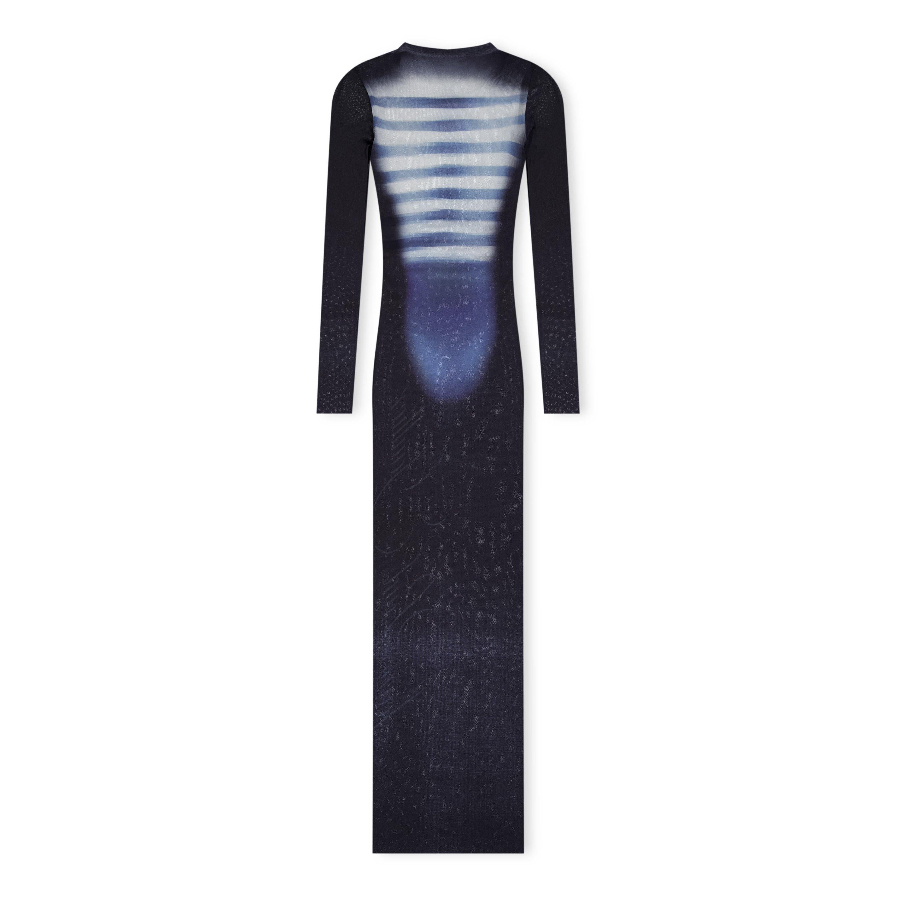 Long Sleeve Mesh Maxi Dress