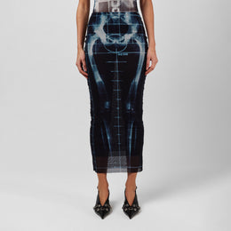 Skeleton High-Waisted Maxi Skirt