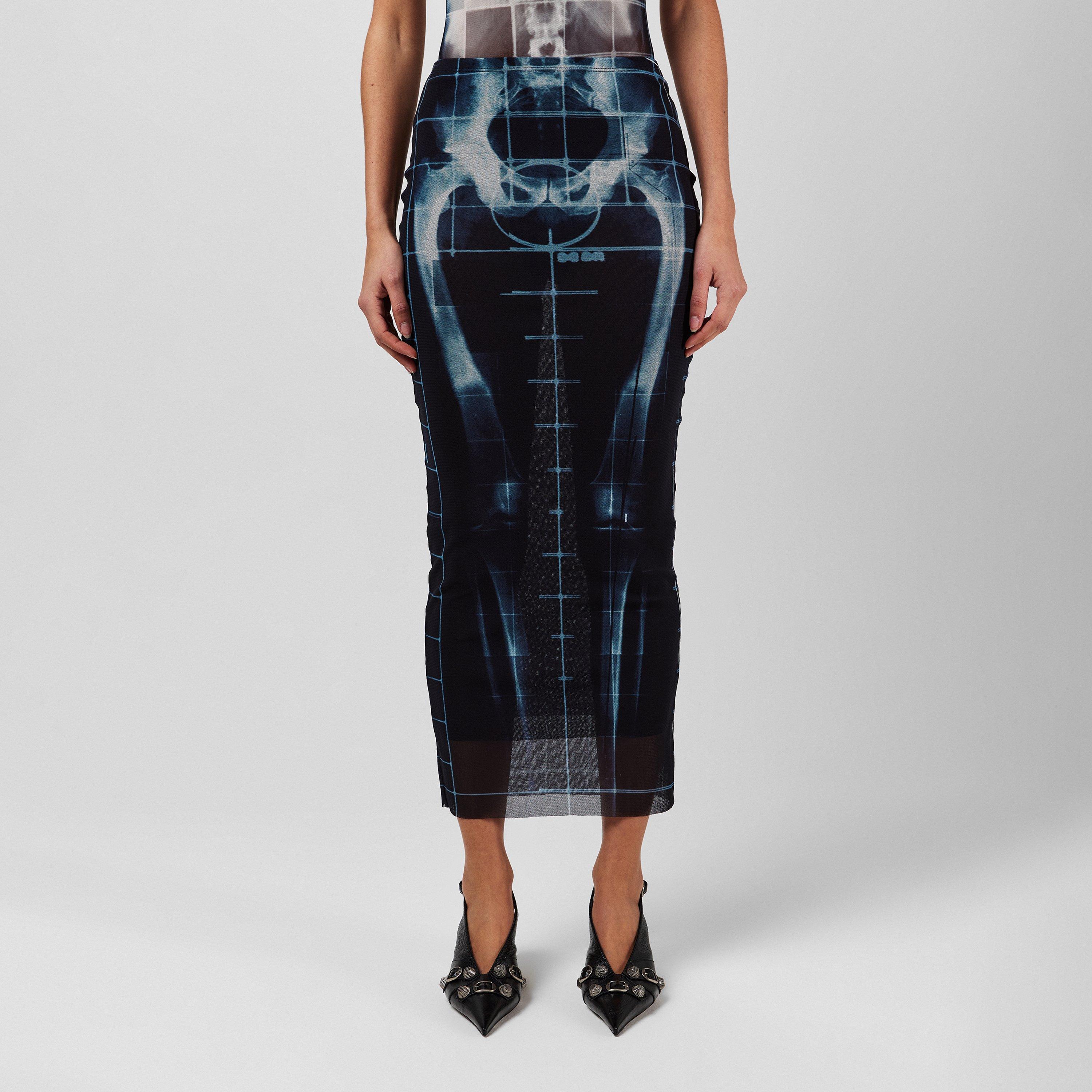 Skeleton High-Waisted Maxi Skirt