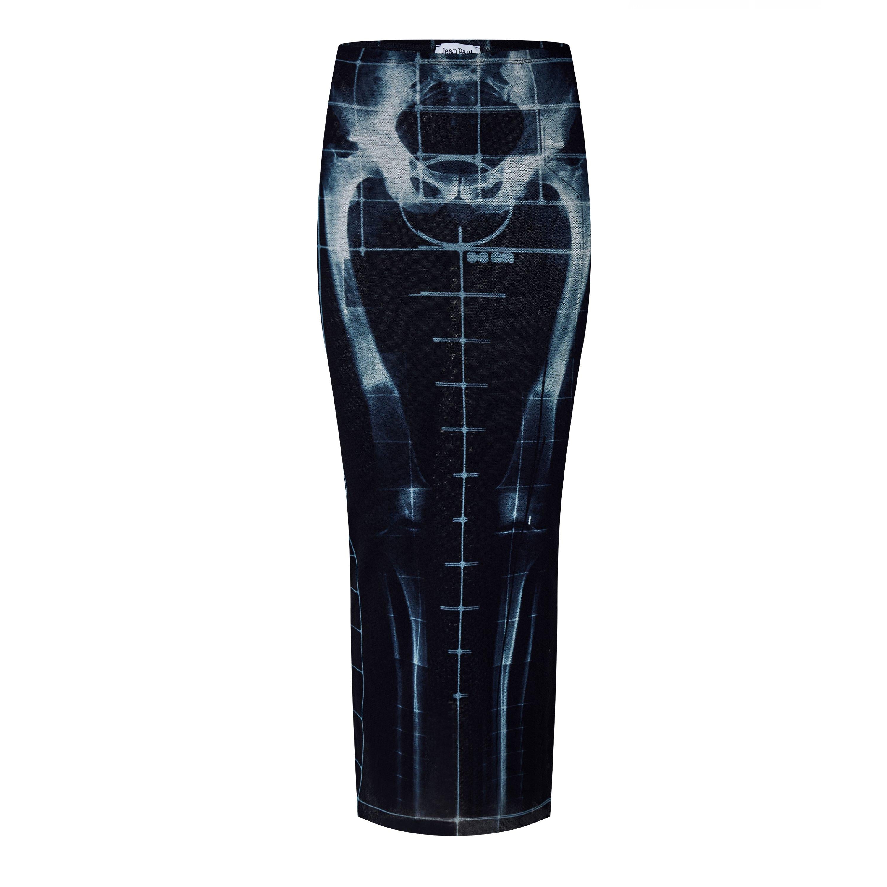 Skeleton High-Waisted Maxi Skirt