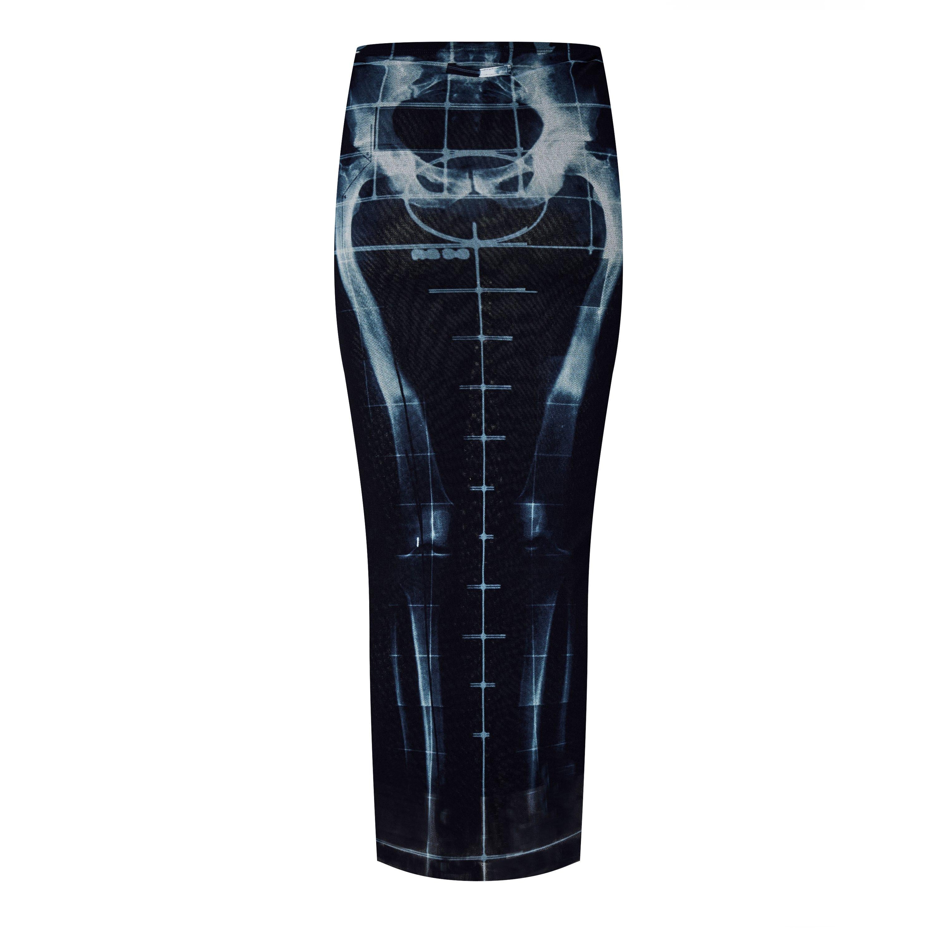 Skeleton High-Waisted Maxi Skirt