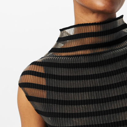 The Mariniere Striped Black Dress