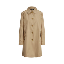 Genuine Leather Structured Trench Coat
