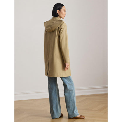 Genuine Leather Structured Trench Coat