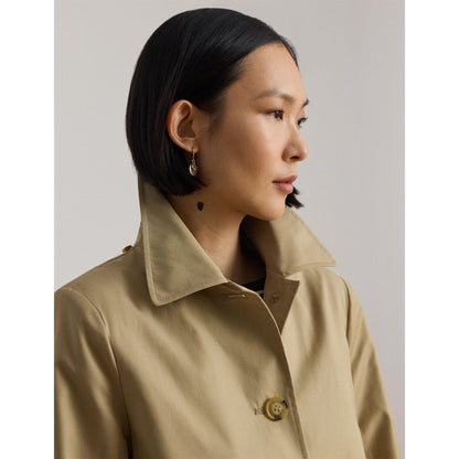 Genuine Leather Structured Trench Coat